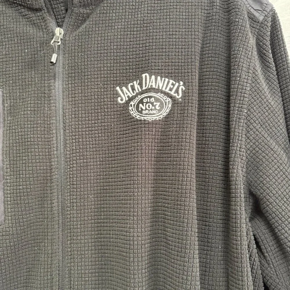 Jack Daniel's Official Licensed Full Zipper‎ Fleece Black Size 2XL